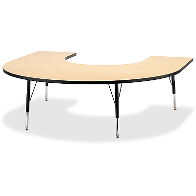 Jonti-Craft Berries Elementary Black Edge Horseshoe Table (6445JCE011)