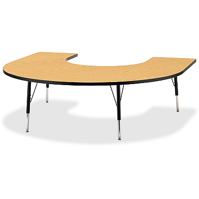 Jonti-Craft Berries Elementary Black Edge Horseshoe Table (6445JCE210)