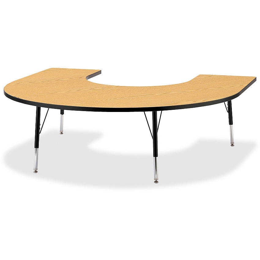 Jonti-Craft Berries Elementary Black Edge Horseshoe Table (6445JCE210)