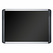 MasterVision Soft-touch Bulletin Board, 48 x 36, Black Fabric Surface, Aluminum/Black Aluminum Frame (BVCMVI050301)