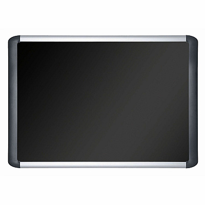 MasterVision Soft-touch Bulletin Board, 48 x 36, Black Fabric Surface, Aluminum/Black Aluminum Frame (BVCMVI050301)