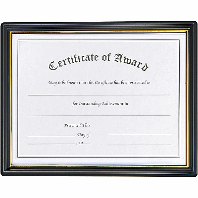 nudell Plastic Framed Award Certificate (NUD19210)