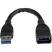 StarTech 6in Black Usb 3.0 Extension Cable A To A (USB3EXT6INBK)