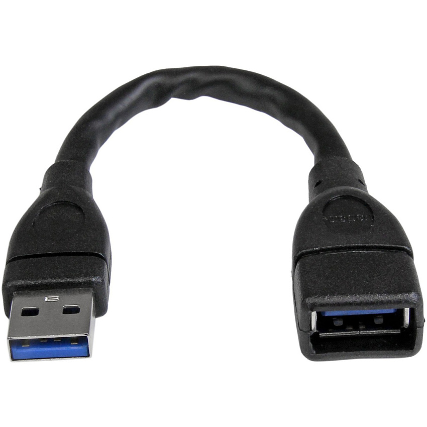 StarTech 6in Black Usb 3.0 Extension Cable A To A (USB3EXT6INBK)