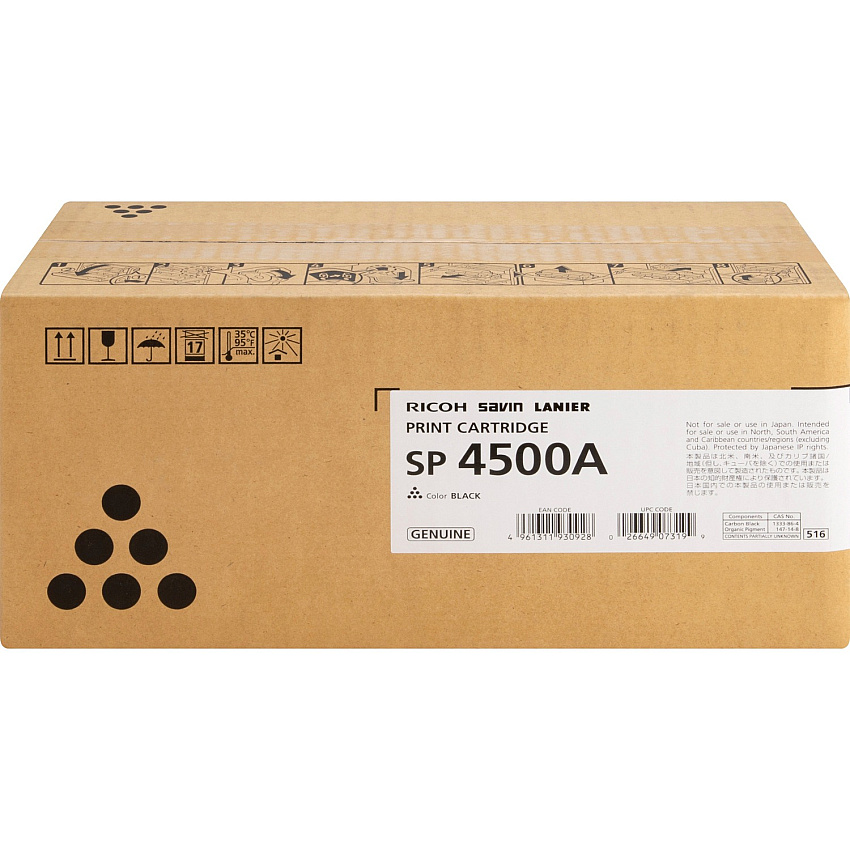 Ricoh SP 4500A Original LED Toner Cartridge - Black - 1 Each (407319)