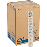 Dixie PerfecTouch 8 oz Insulated Paper Hot Coffee Cups by GP Pro (DXE5338CD)