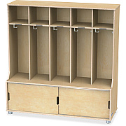 Jonti-Craft TrueModern 5-space Metal Coat Hook Cubbie Locker (1720JC)