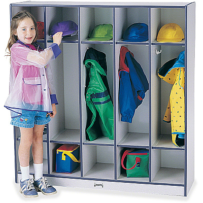 Jonti-Craft Rainbow Accents 5-section Coat Locker (2681JCWW112)