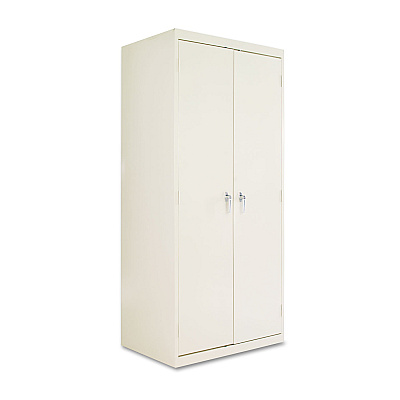 Alera Assembled 78" High Heavy-Duty Welded Storage Cabinet, Four Adjustable Shelves, 36w x 24d, Putty (ALECM7824PY)