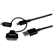 StarTech 1m Lightning/dock/micro Usb To Usb Cable (LTADUB1MB)