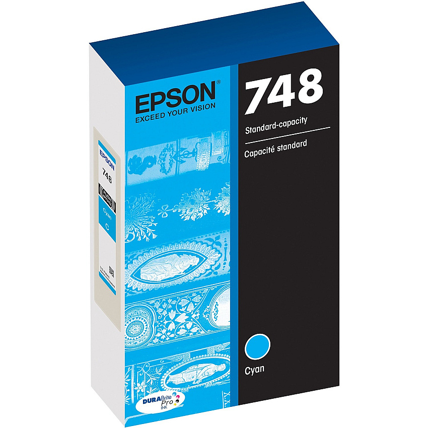 Epson DURABrite Pro 748 Original Standard Yield Inkjet Ink Cartridge - Cyan - 1 Each (EPST748220)