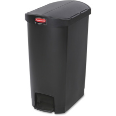 Rubbermaid Commercial Slim Jim Black 13G End Step Can (1883612)