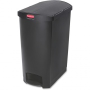Rubbermaid Commercial Slim Jim Black 24G End Step Can (1883616)