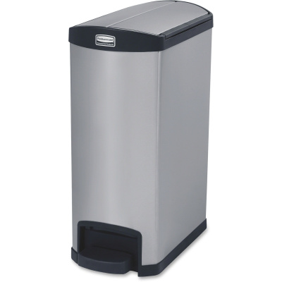 Rubbermaid Refine Stainless Steel Indoor Trash Can with Open Lid, 23 Gallon,  Silver (2147584)