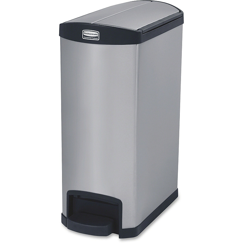 Rubbermaid Commercial Slim Jim Metal 13G End Step Can (RCP1901993)