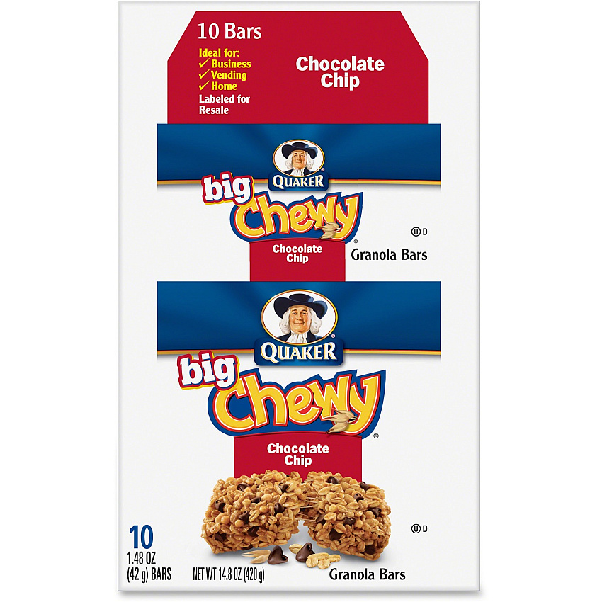 Quaker Chocolate Chip Big Chewy Granola Bar (QKR31565)