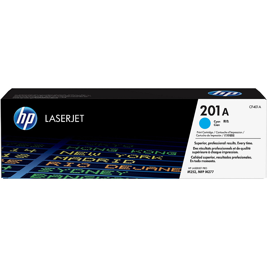 HP 201A Original Laser Toner Cartridge - Cyan - 1 / Pack (HEWCF401A)