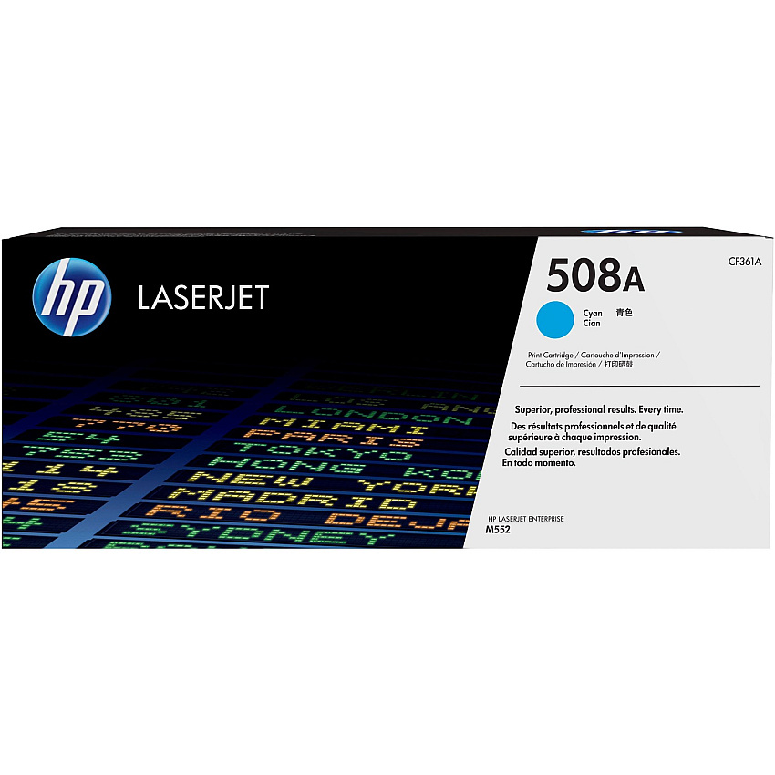 HP 508A (HEWCF361A) Original Laser Toner Cartridge - Single Pack - Cyan - 1 Each
