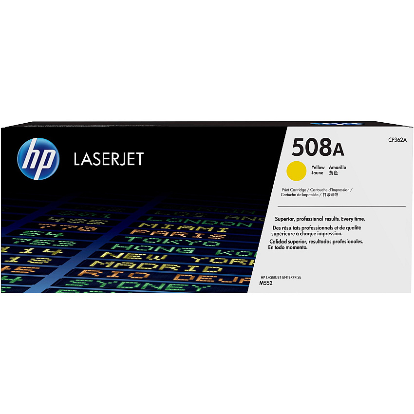 HP 508A (HEWCF362A) Original Laser Toner Cartridge - Single Pack - Yellow - 1 Each