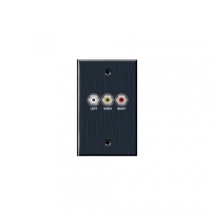Avteq Single Gang Wall Plate With 3 Rca Connec (WP-3RCA)