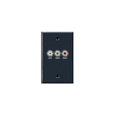 Avteq Single Gang Wall Plate With 3 Rca Connec (WP-3RCA)