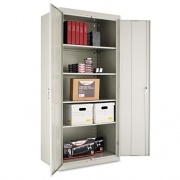 Alera Assembled 78" High Heavy-Duty Welded Storage Cabinet, Four Adjustable Shelves, 36w x 24d, Light Gray (CM7824LG)