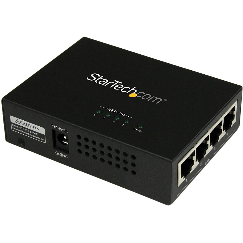 StarTech 4 Port Gigabit Midspan - Poe+ Injector (POEINJ4G)