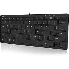Adesso Slimtouch Mini Usb Keyboard W/ 2 Usb Hub (AKB510HB)