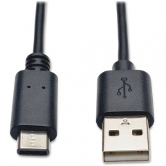Tripp Lite 3ft USB 2.0 Hi-Speed Cable A Male to USB Type-C USB-C Male 3' (U038003)