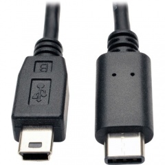 Tripp Lite 6ft USB 2.0 Hi-Speed Cable 5-Pin Mini-B to USB Type-C USB-C M/M (U040006MINI)