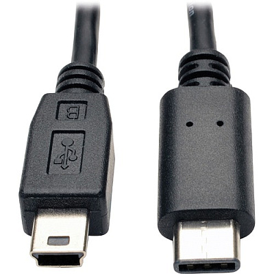 Tripp Lite USB 2.0 Hi-Speed Cable 5-Pin Mini-B to USB Type-C USB-C M/M 6ft (U040006MINI)