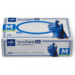 Medline SensiCare Ice Blue Nitrile Exam Gloves (MDS6802)