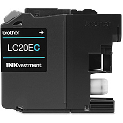 Brother Genuine LC20EC INKvestment Super High Yield Cyan Ink Cartridge