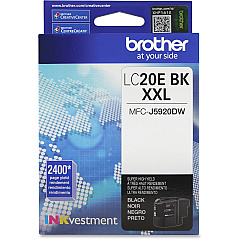 Brother Genuine LC20EBK INKvestment Super High Yield Black Ink Cartridge