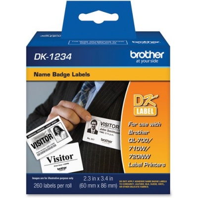 Brother DK1234 - Adhesive Name Badge Labels
