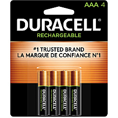 Duracell AAA Rechargeable Batteries (DURNLAAA4BCD)