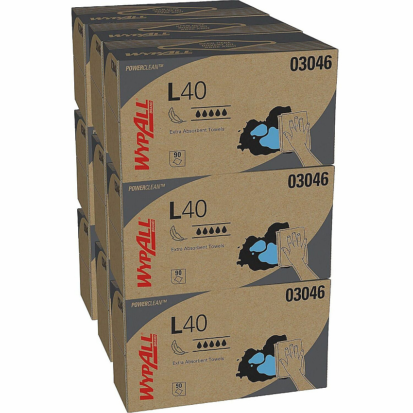Wypall Power Clean L40 Extra Absorbent Towels (KCC03046)