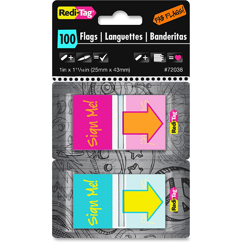 Redi-Tag Self-adhesive Fab Flags (RTG72038)
