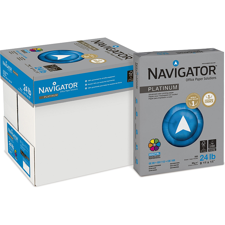 Navigator Platinum Superior Productivity Multipurpose Paper - Silky Touch - Bright White (SNANPL1124)