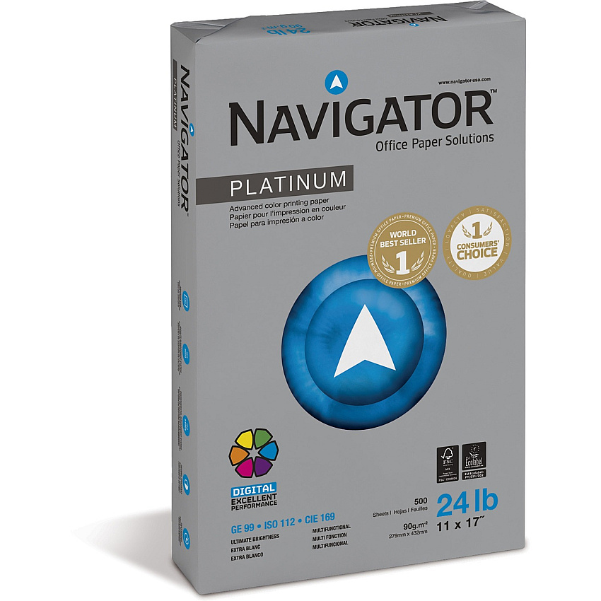 Navigator Platinum Superior Productivity Multipurpose Paper - Silky Touch - Bright White (SNANPL1724)