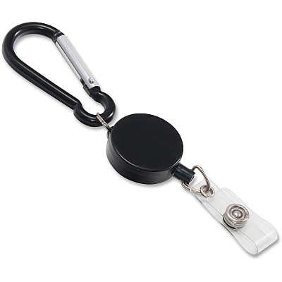 Advantus Metal Badge Reel/Carabiner Set (AVT76349)
