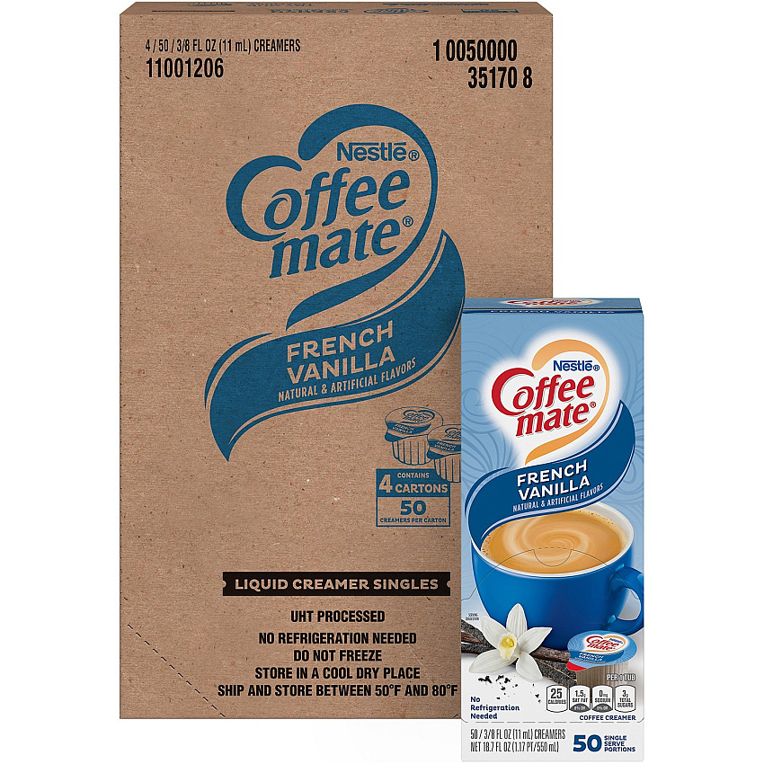 Coffee-mate Coffee-mate French Vanilla Liquid Creamer Singles - Gluten-Free (NES35170CT)