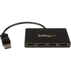 StarTech Displayport To Displayport Multi Monitor Splitter - 4-port Mst Hub - Dp 1.2 To 4x Dp Mst Hub (MSTDP124DP)