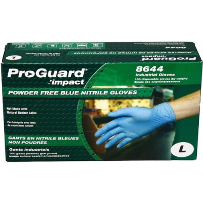ProGuard Disposable Powder Free, General Purpose, Nitrile, Blue, Large (8644L)
