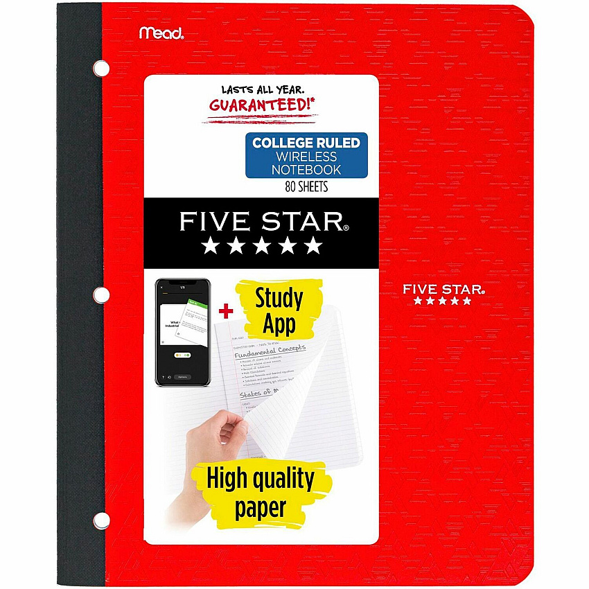 Five Star 11" 1-subject Wireless Notebook (MEA09294)
