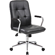 BOSS Modern Office Chair with Chrome Arms (B331BK)