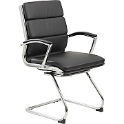 BOSS Contemporary Executive Guest Chair In Caressoft Plus (B9479BK)