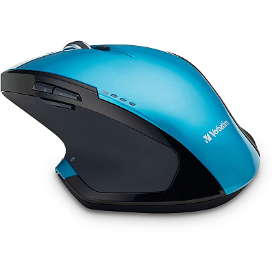 Verbatim Wireless Desktop 8-Button Deluxe Blue LED Mouse - Blue (99019)