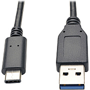 Eaton Tripp Lite Series USB-C to USB-A Cable (M/M), USB 3.2 Gen 1 (5 Gbps), Thunderbolt 3 Compatible, 3 ft. (0.91 m) (U428003)