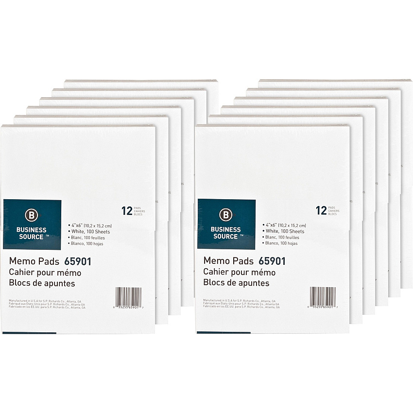 Business Source Plain Memo Pads (BSN65901CT)